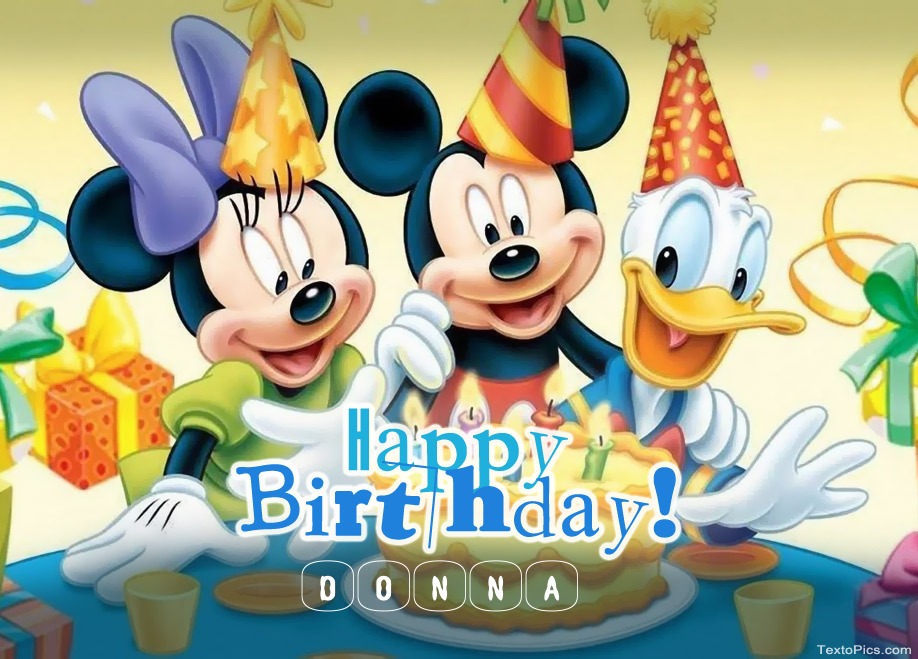 Children's Birthday Greetings for Donna