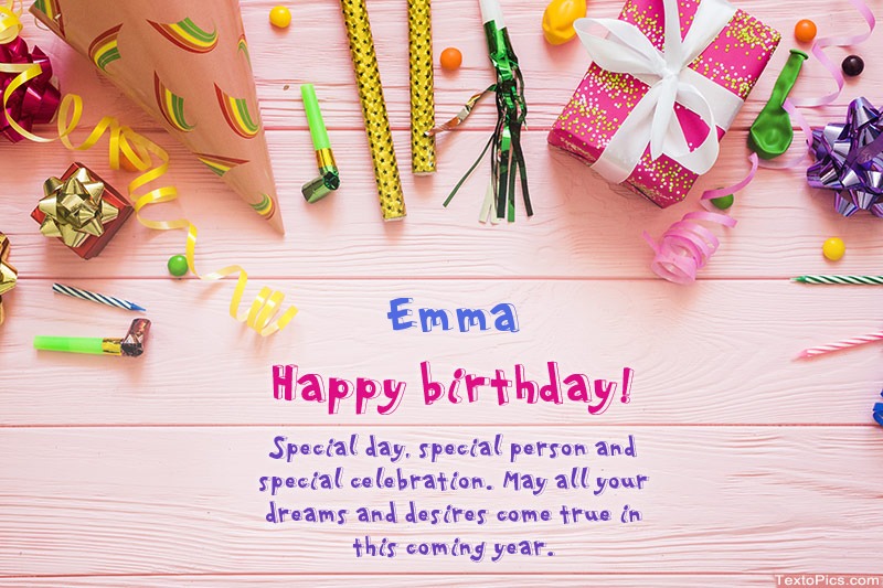 Happy Birthday Emma, Beautiful images