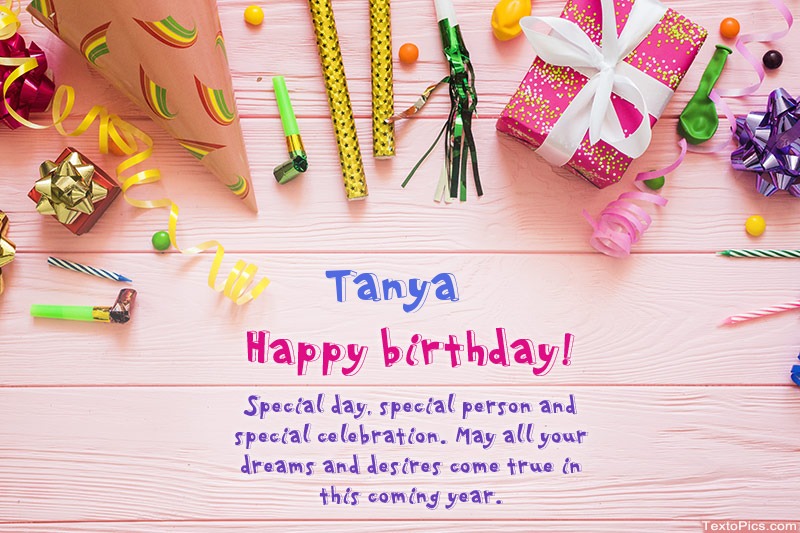 🎂 Happy Birthday Tanya Cakes 🍰 Instant Free Download