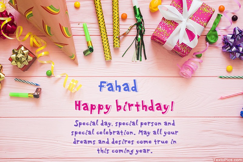 Happy Birthday Fahad, Beautiful images