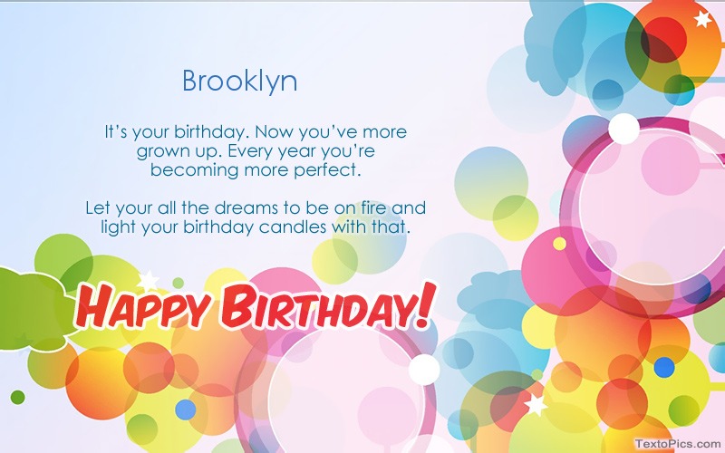 Download picture for Happy Birthday Brooklyn