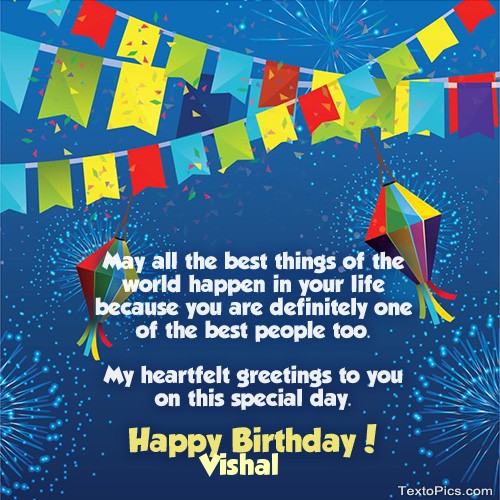 happy birthday vishal card