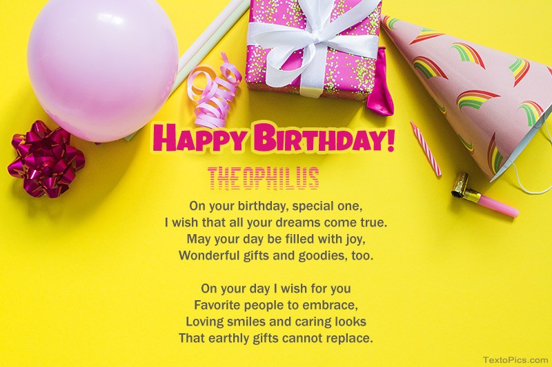 Happy Birthday Theophilus, beautiful poems