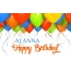 Birthday greetings ALANNA