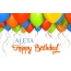 Birthday greetings ALETA