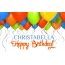 Birthday greetings CHRISTABELLA
