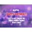 Happy Birthday cards for Aleta
