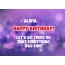 Happy Birthday cards for Alivia