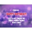 Happy Birthday cards for Calla