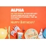 Congratulations for Happy Birthday of Alpha