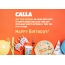 Congratulations for Happy Birthday of Calla