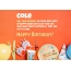 Congratulations for Happy Birthday of Cole