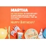 Congratulations for Happy Birthday of Martha