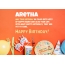 Congratulations for Happy Birthday of Aretha