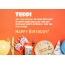 Congratulations for Happy Birthday of Teddi