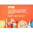 Congratulations for Happy Birthday of Toni