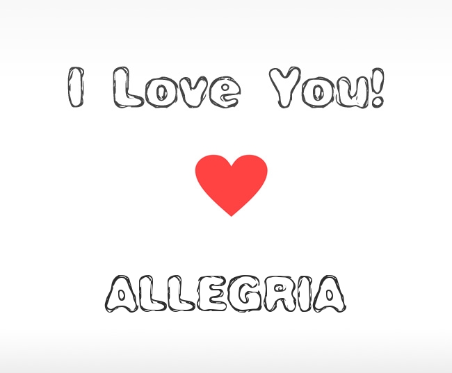 I Love You Allegria