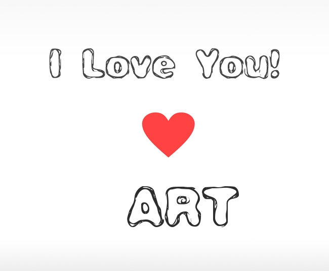 I Love You Art