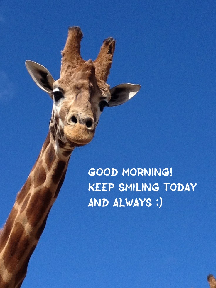 Good morning! Keep smiling today and always :)