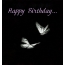 Happy Birthday! Dark picture with butterflies